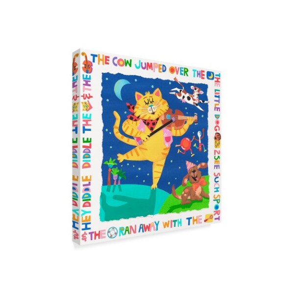Cheryl Piperberg 'The Cow Jumped Over The Moon' Canvas Art,35x35